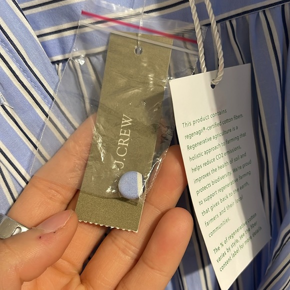 J. Crew Light Blue Striped Midi Dress - Picture 9 of 10